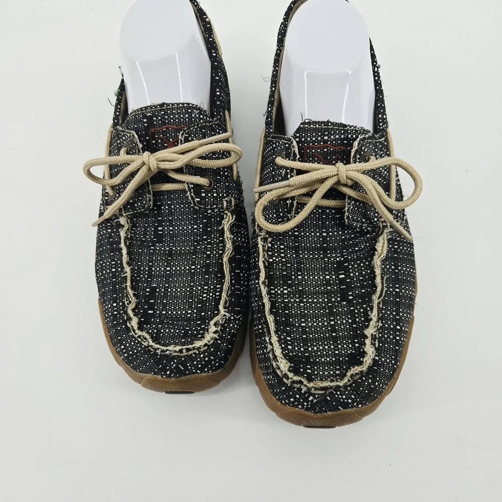 Twisted X Driving Moc Eco Slip On Loafer Mens Boat Black Shoes 8.5‎ No Insoles