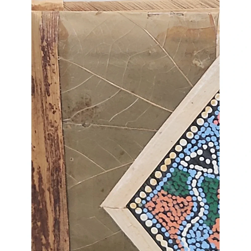 Boho Natural Leaf Photo Album Unused Thick Page Scrapbook Tribal Indigenous Art‎