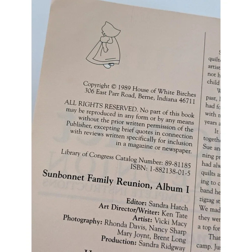 House of White Birches sunbonnet family