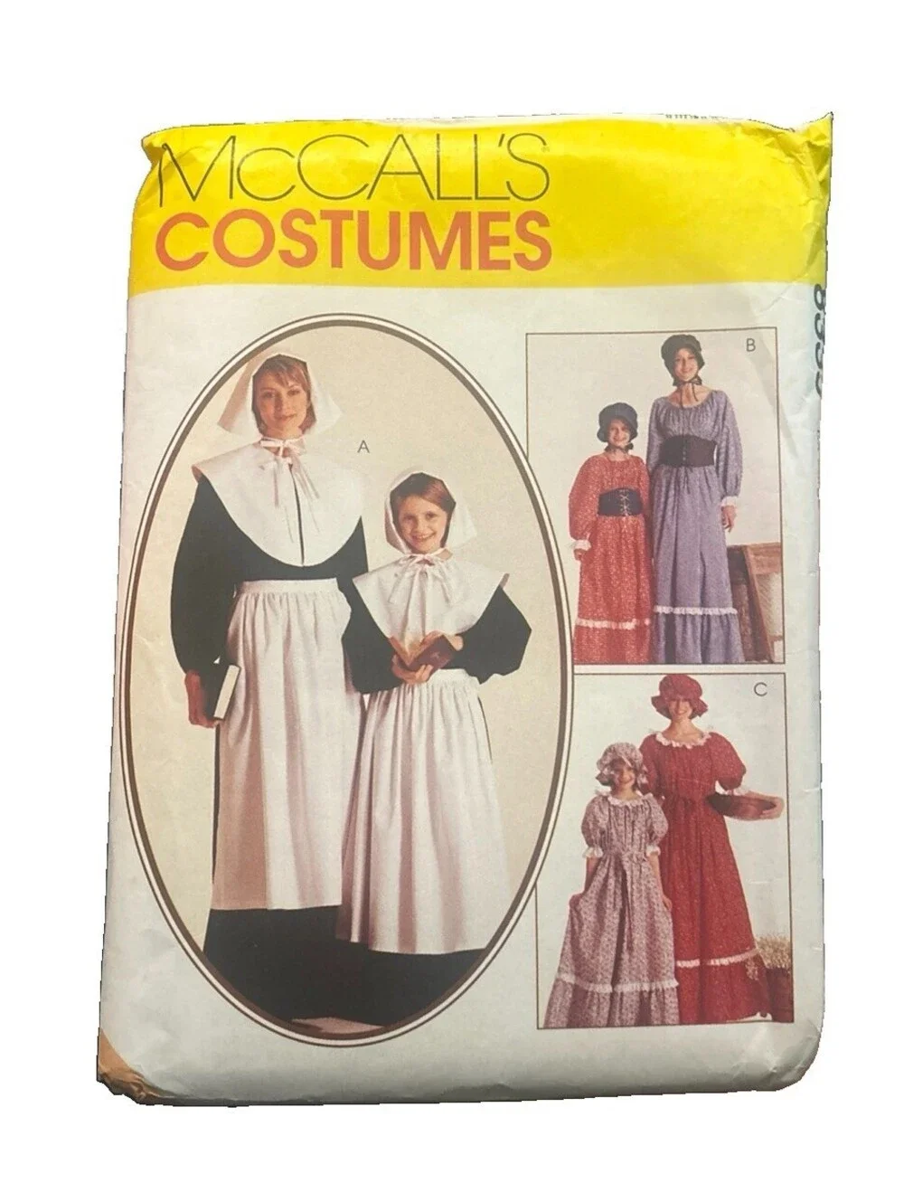 MCCALLS Womens PILGRIM HAT APRON DRESS PATTERN 8335 SIZE XL 20, 22 Cut