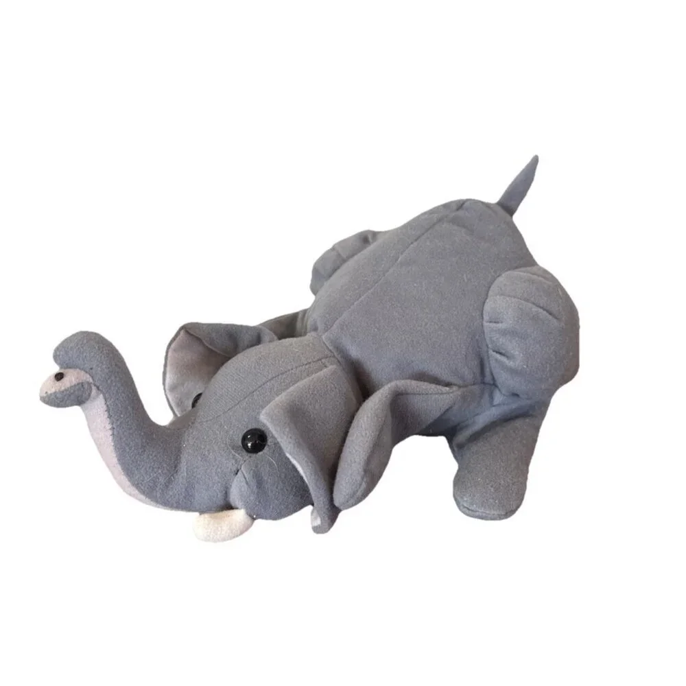 Hand Puppet Elephant Plush Creations 1995 Safari Animals Pretend Play Sounds