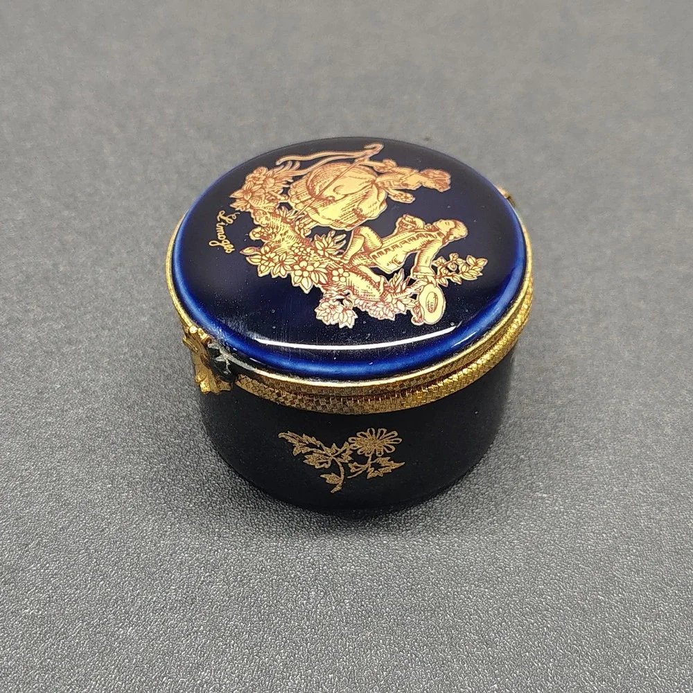 22k gold limoges trinket box