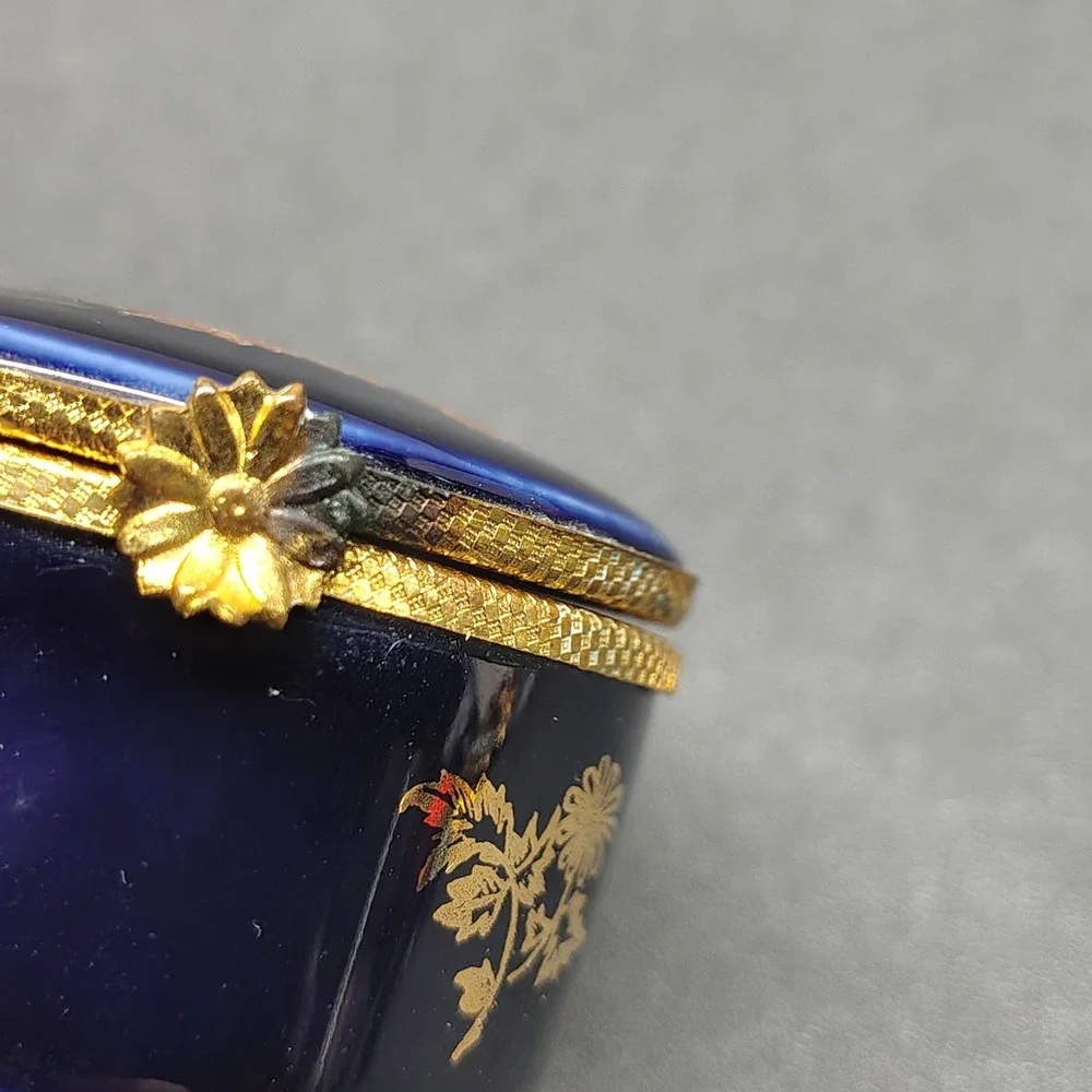 22k gold limoges trinket box