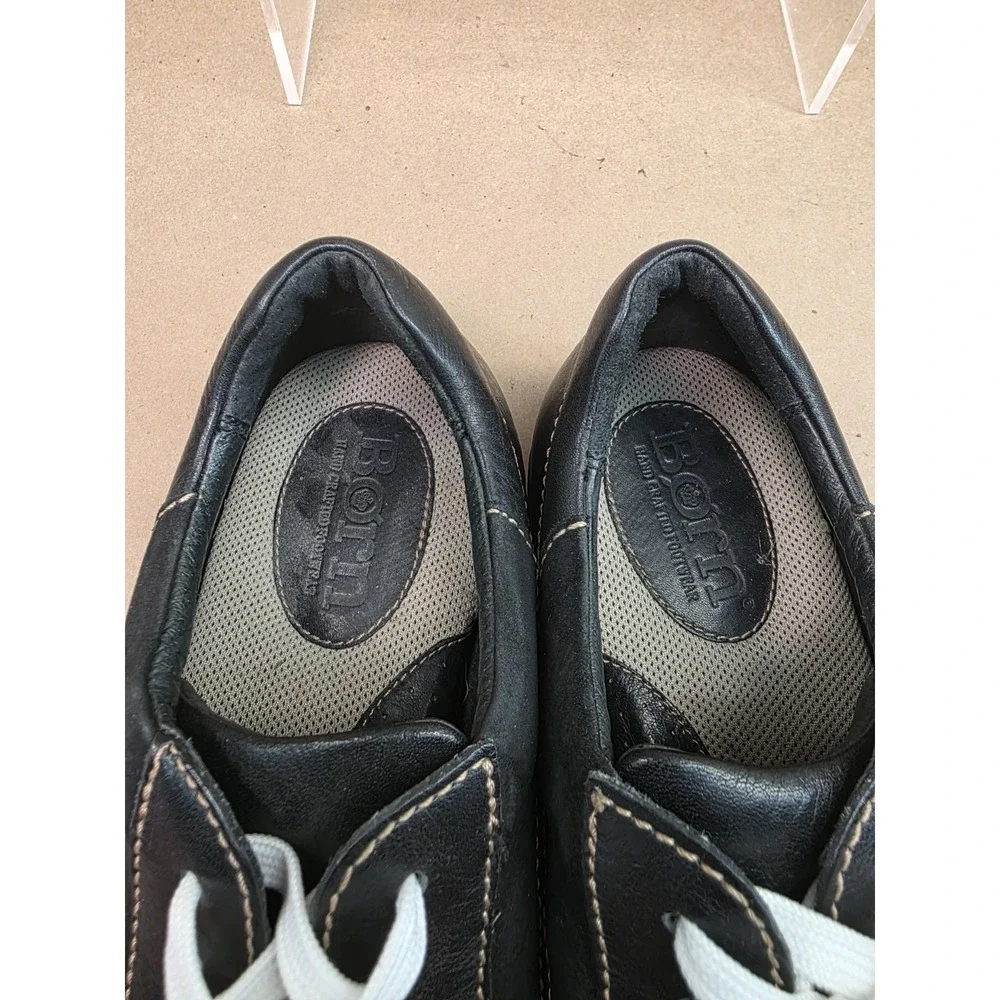 Born (Sz 9.5 US 463 EUR) Black Leather Lace Up Casual Walking Comfort M3427