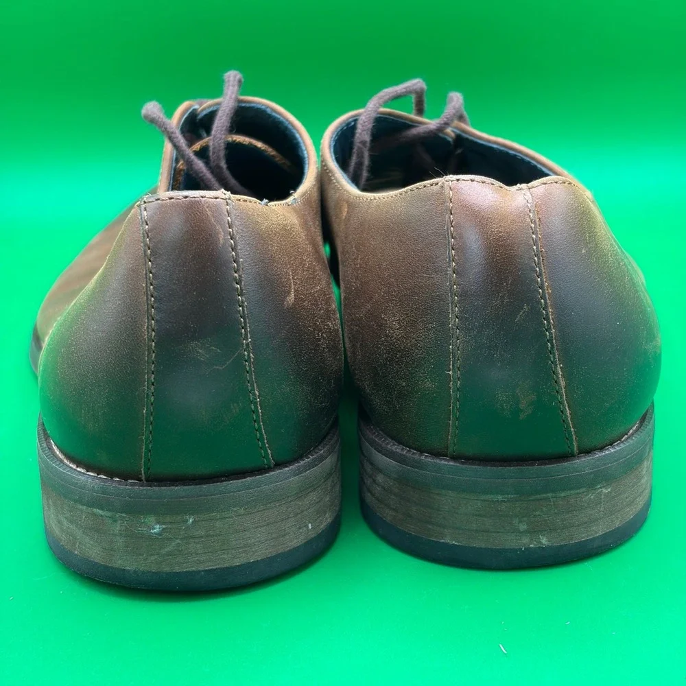 Blake McKay York Oxford Mens 10.5 Brown Leather Plain Toe Derby Dress Shoes