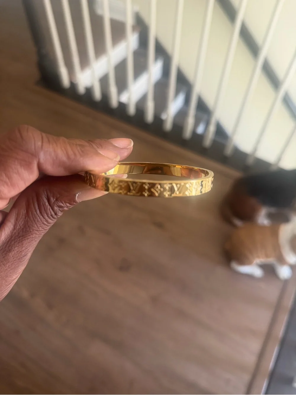 Inspired Monogram Bangle Bracelet