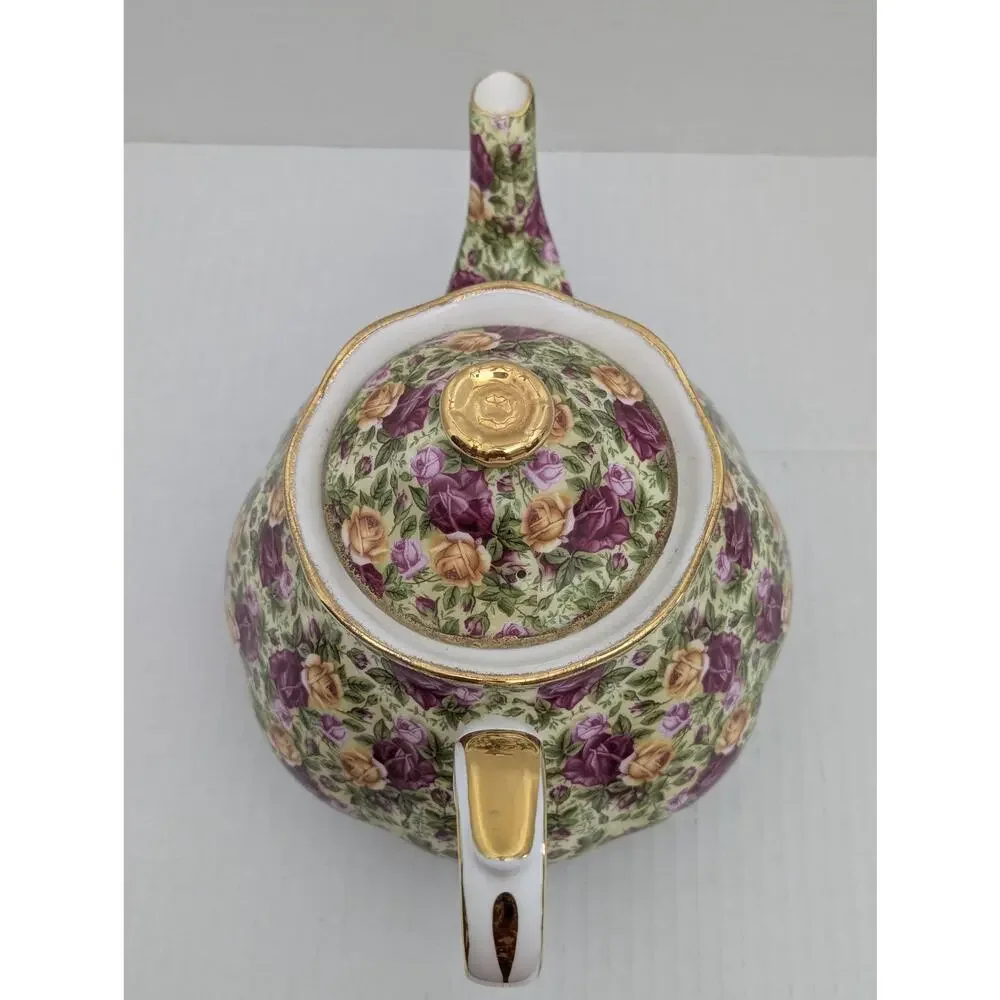 Royal Albert Old Country Roses Chintz Teapot 1999 Bone China Floral