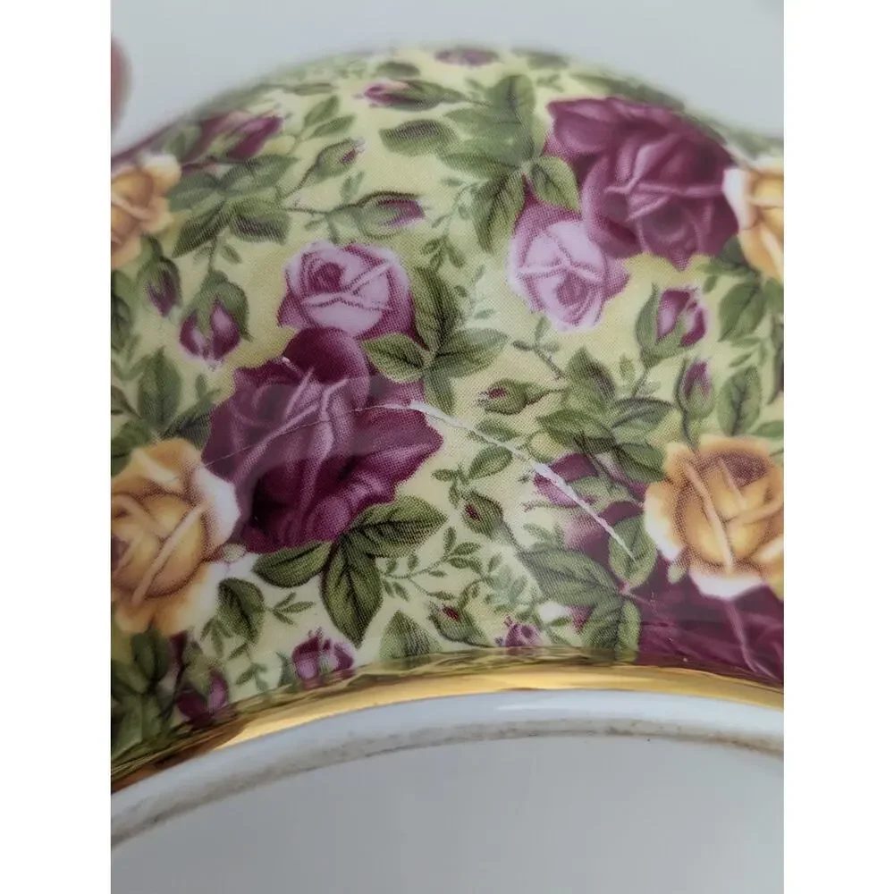Royal Albert Old Country Roses Chintz Teapot 1999 Bone China Floral
