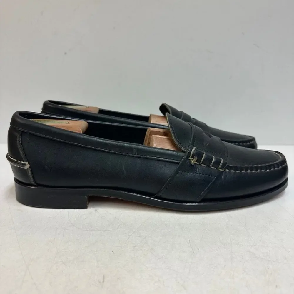 EUC Rancourt & Co. x FootJoy Beefroll Penny Loafer Black Edric Maine USA 11.5 D