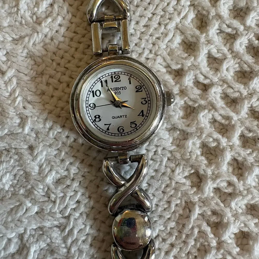 Vintage Sterling Silver Ladies XO Link Watch