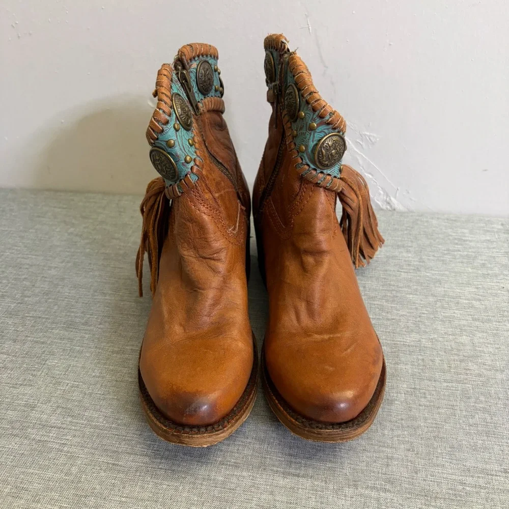 Corral leather ankle