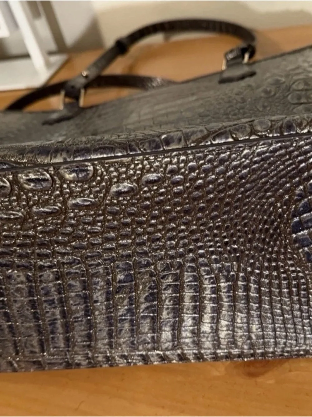 Brahmin croc embossed