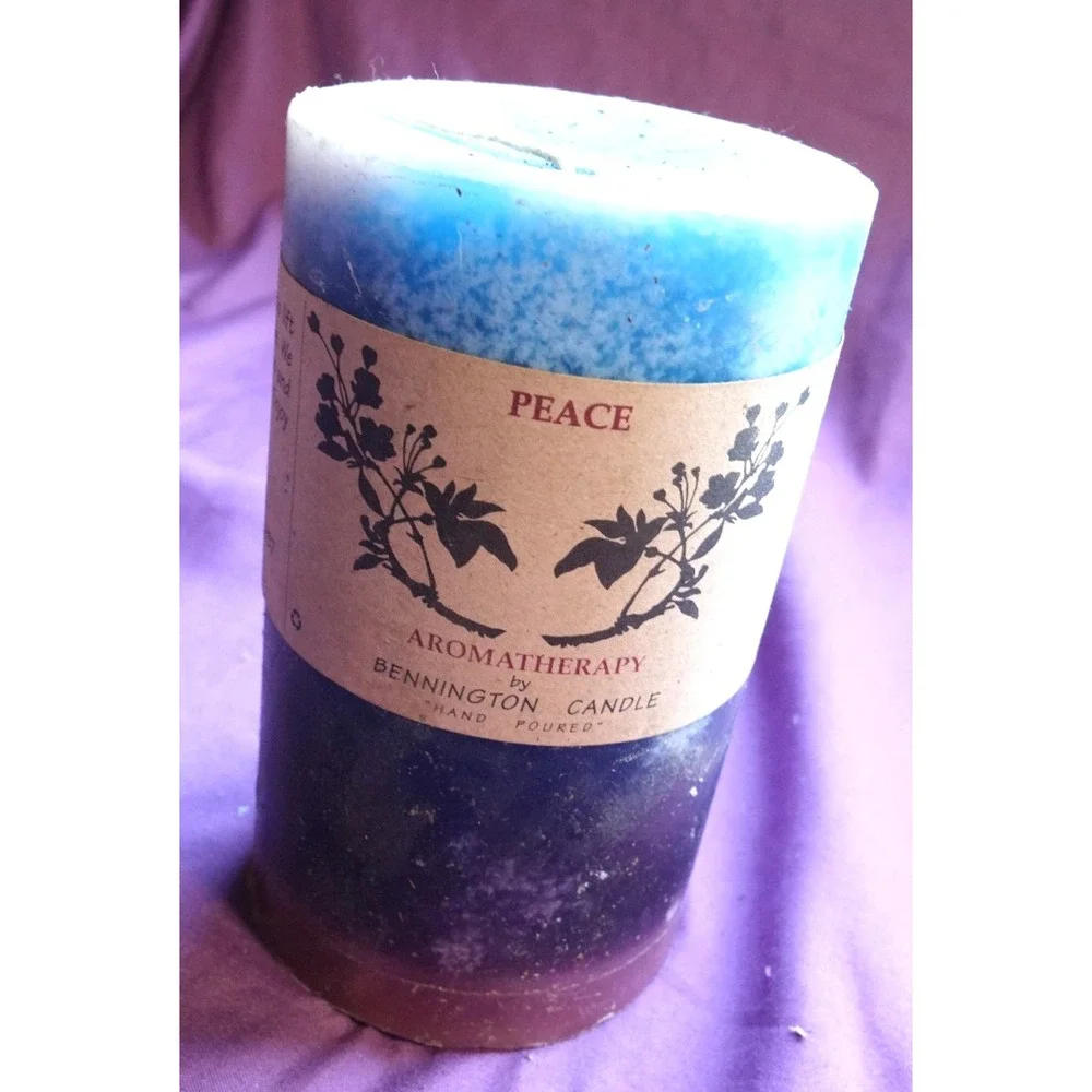 Soy Aromatherapy Vegan Wax 70Hr Jasmine Rose Ylang Ylang Peace Candle Hand Made