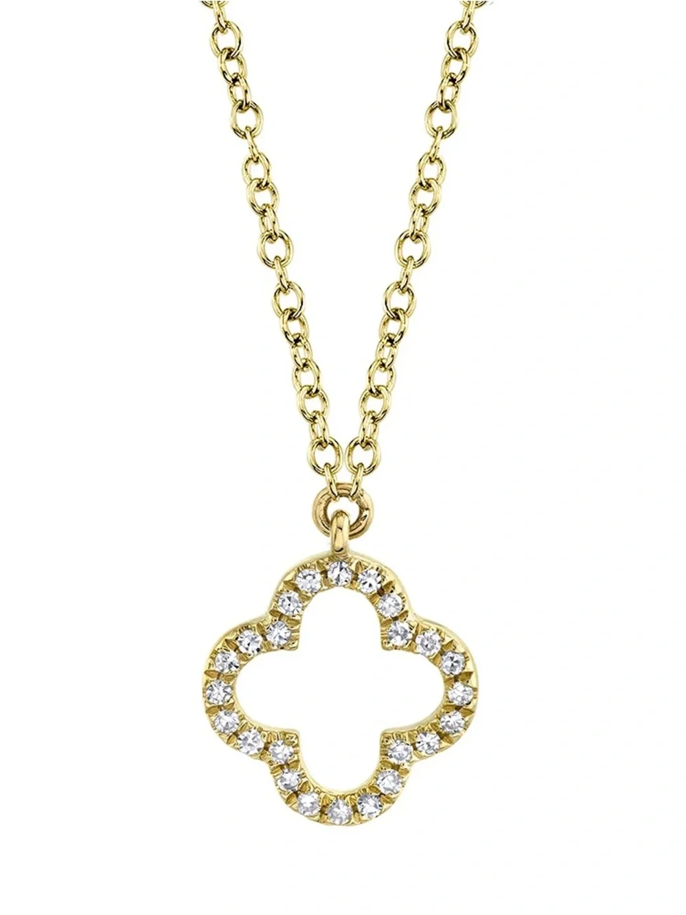 Shy Creation Diamond Clover Necklace