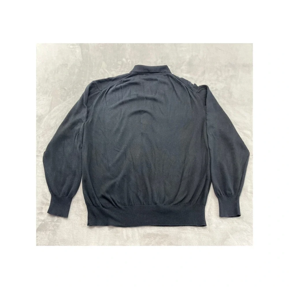Mondo di Marco Polo Sweater Men Medium Black Made in Italy Knit Long Sleeve City