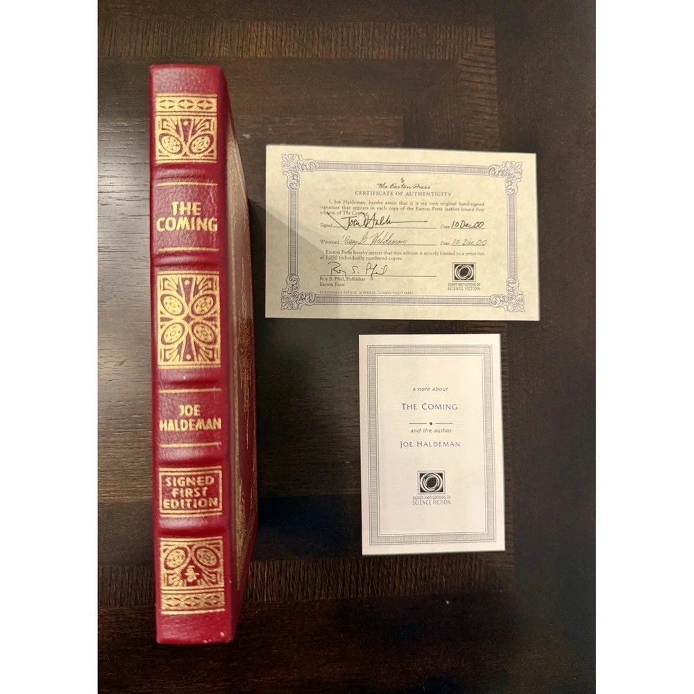 Signed Easton Press The Coming Joe Haldeman 1st Ed Leather #164/1050‎ COA