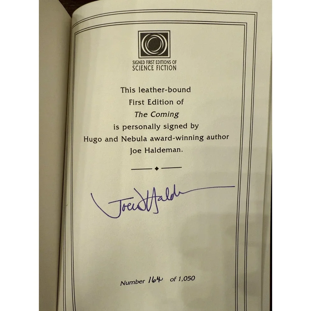 Signed Easton Press The Coming Joe Haldeman 1st Ed Leather #164/1050‎ COA