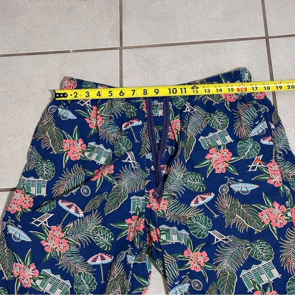Tommy Bahama Men Scenic Woven Lounge Blue Floral ‎ Swim Trunks Shorts size L
