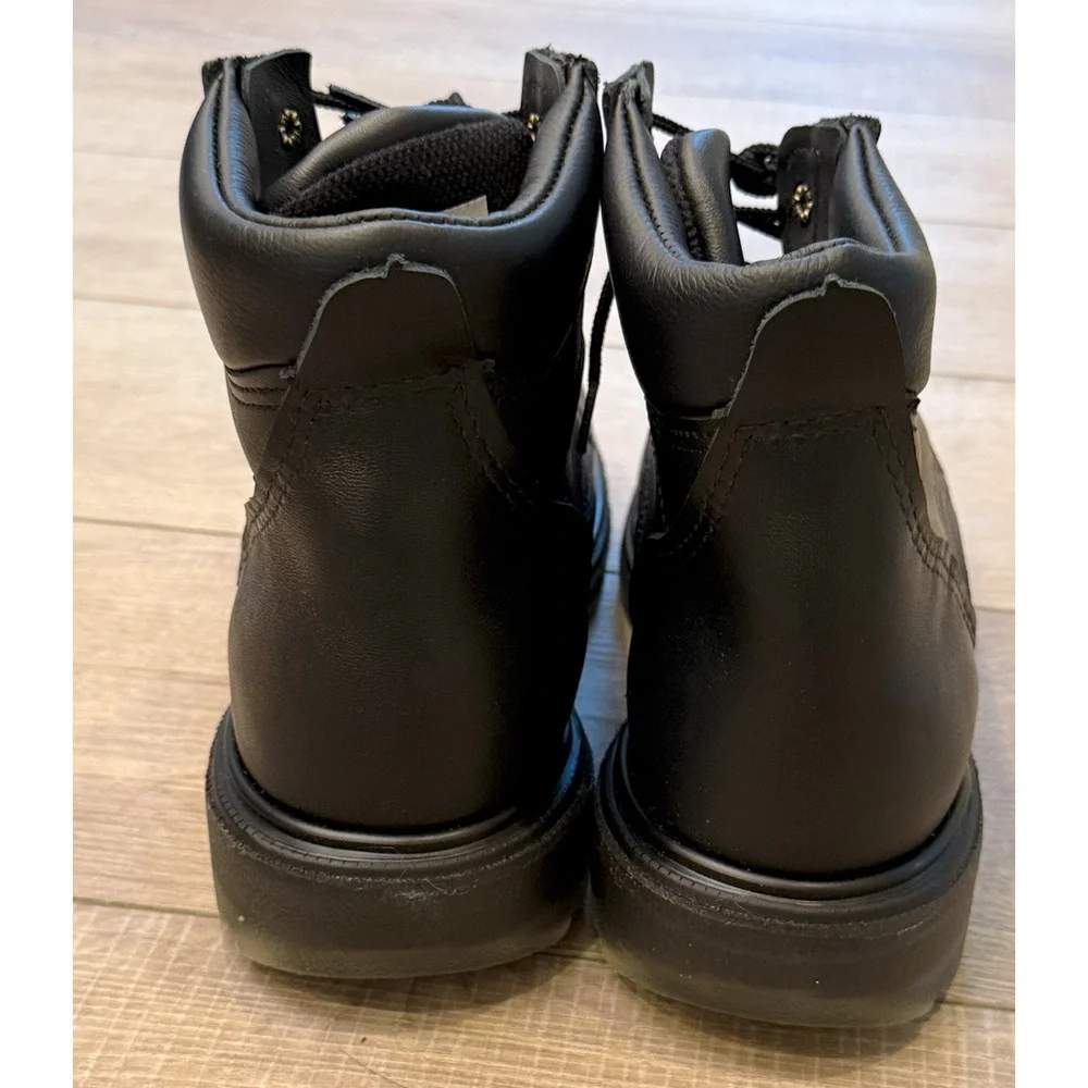 RED WING 607 BLACK 6-INCH SOFT TOE SLIP RESISTANT SUPER SOLE 2.0 WORK BOOTS 10