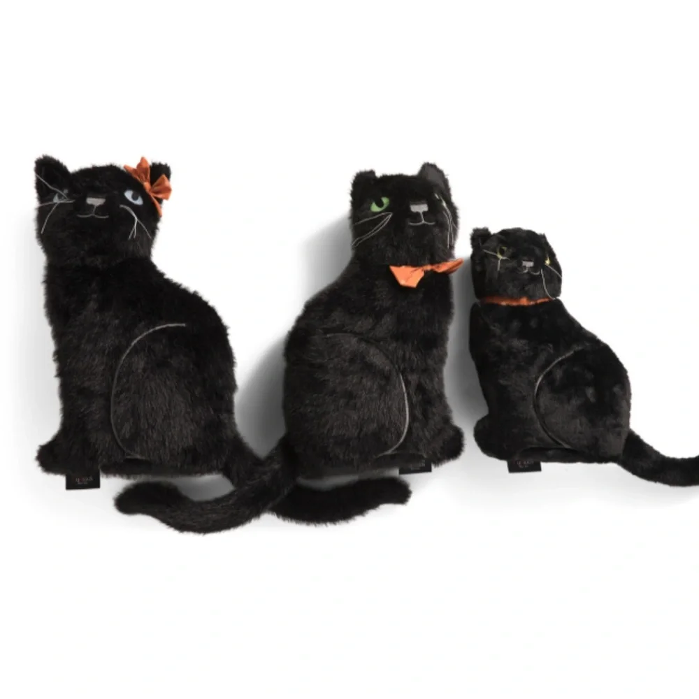 CR CURIOUS BY CYNTHIA ROWLEY 3рс Black Cat Family Halloween Pillows