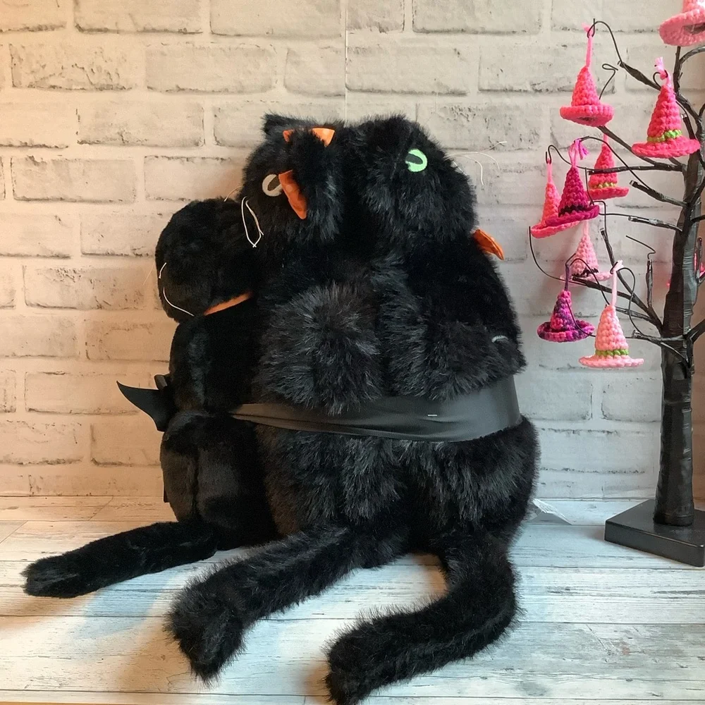 CR CURIOUS BY CYNTHIA ROWLEY 3рс Black Cat Family Halloween Pillows