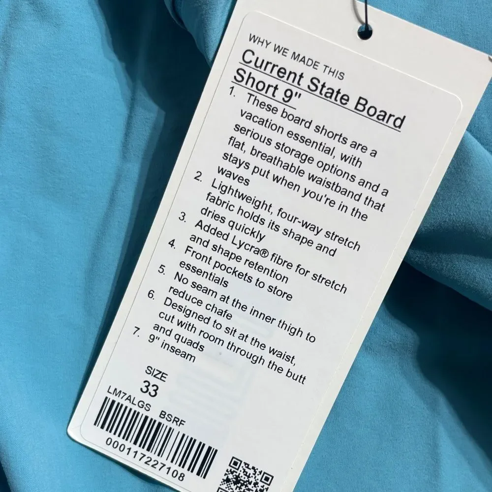 lululemon men's 33‎ current state board shorts 9