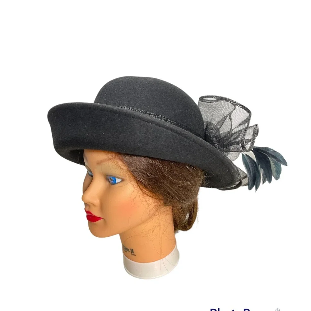 Mr John Signature Series Womens 100% Wool/Laine Brim Felt Hat Size 22,3/4