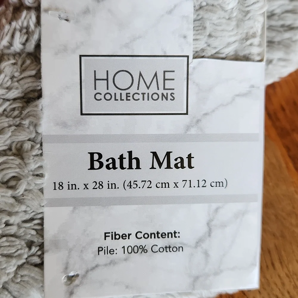 Boho Bath Mat‎ Rug with Tassels Gray Cotton