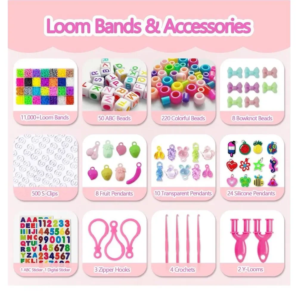 11,860+‎ Rubber Bands Refill Set: Bracelet Making Kit for Kids, Loom Bands, ..
