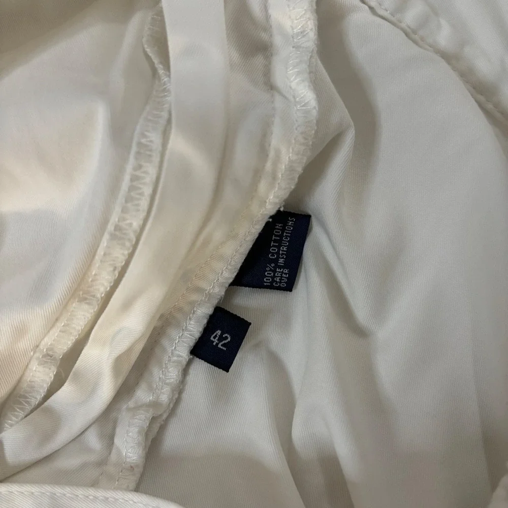 Polo Ralph Lauren Tyler Short Mens 42 White Pleated Cotton Chino Shorts