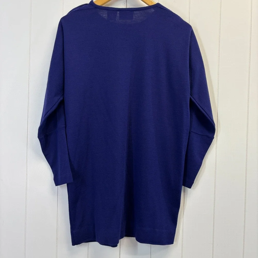 Liz Claiborne Mod Tunic Sweater Dress Womens Medium Petite Quiet Luxury Preppy