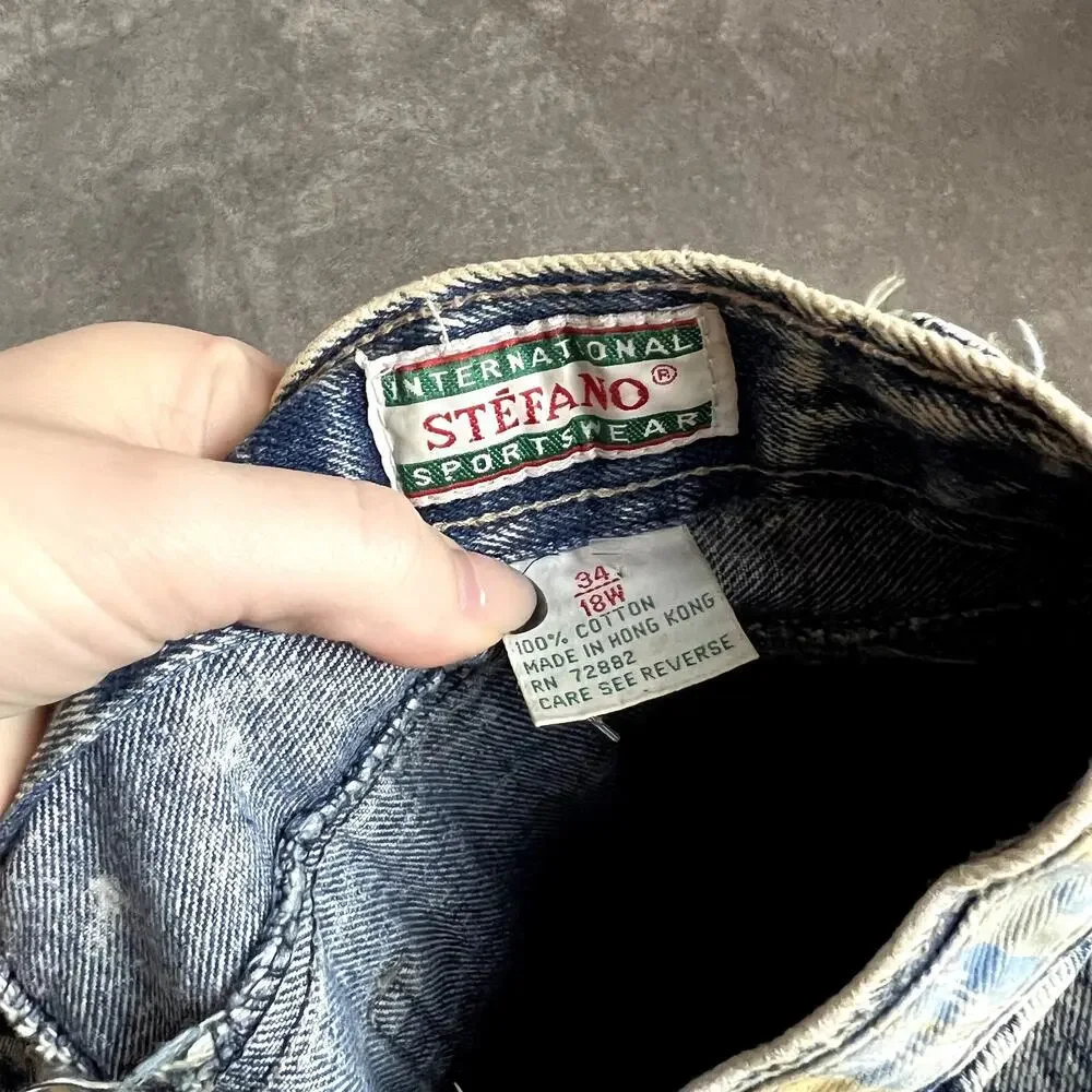 Vintage 80's Stefano Jeans‎ Womens 34 High Waisted Tapered Patina Denim Retro