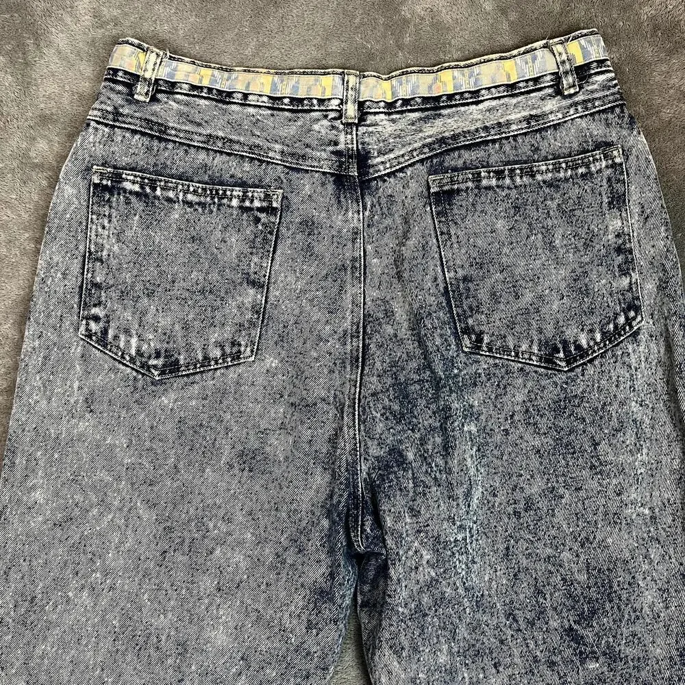 Vintage 80's Stefano Jeans‎ Womens 34 High Waisted Tapered Patina Denim Retro