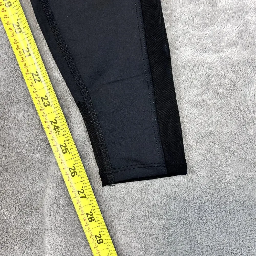 Alo Black Mesh Side Leggings Size Small (Fits 4) Yoga‎ Athleisure Sculpting Gym