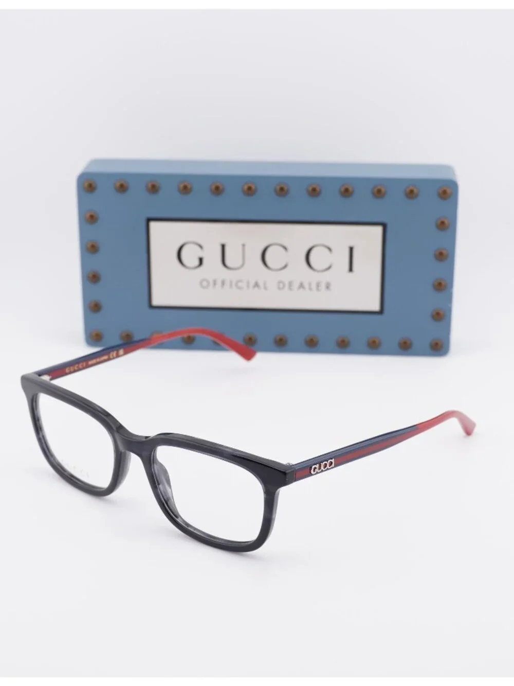 Gucci GG1928O 004 Square Eyeglasses – Grey Havana 53mm