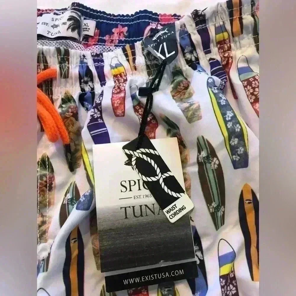 Surfboard print Swim Trunks