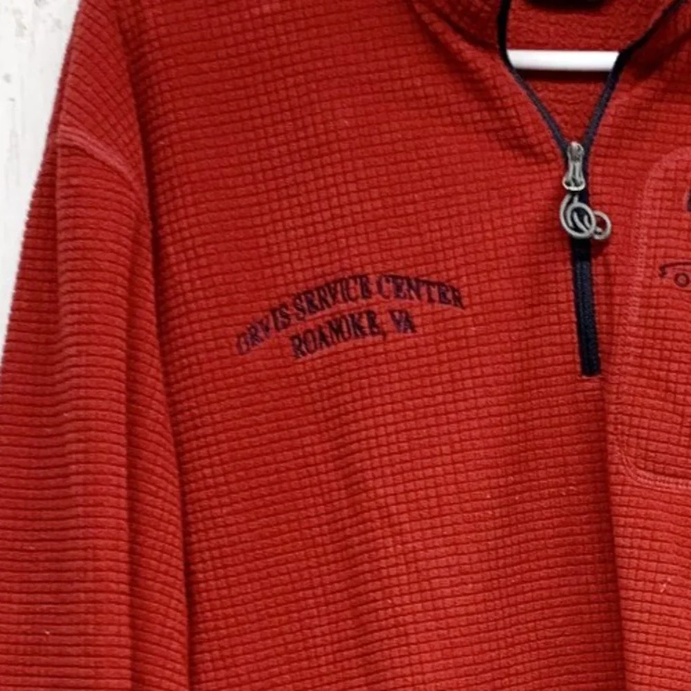 Orvis Trout Bum Sweater Men Size Large Collared Quarter Zip‎ Long Sleeve Pocket
