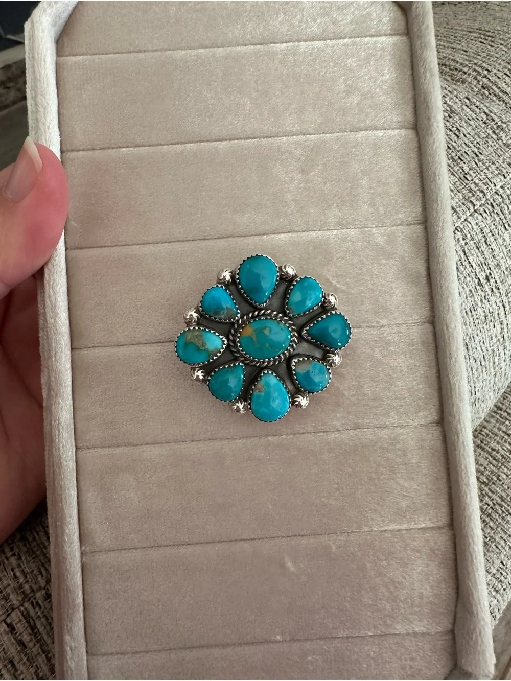 Handmade bright blue
