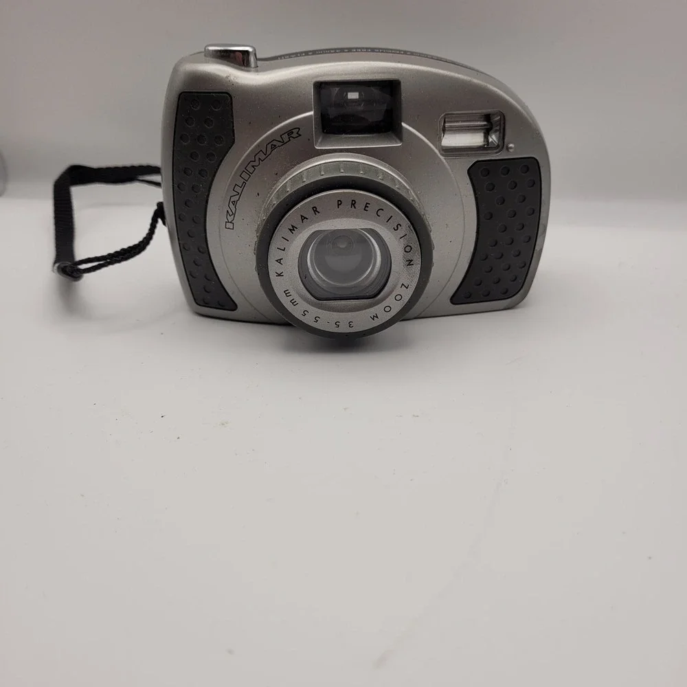Kalimar Precision Zoom 35-55mm Film Camera Silver Focus Free 35mm Flash Case