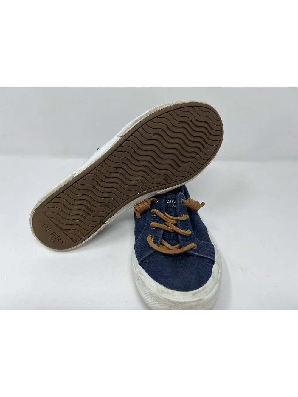 Sperry Pier Wave Women's Navy Slip On Sneakers STS 85104