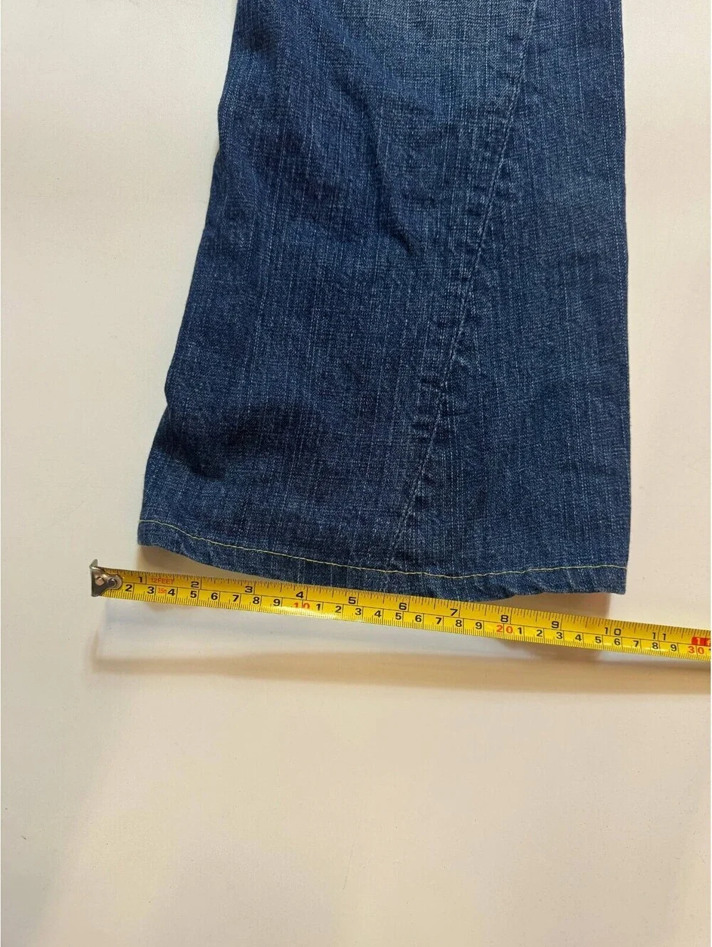 True Religion Jeans Mens 33 Blue Bootcut Flare Made in USA Horseshoe Y2K Denim