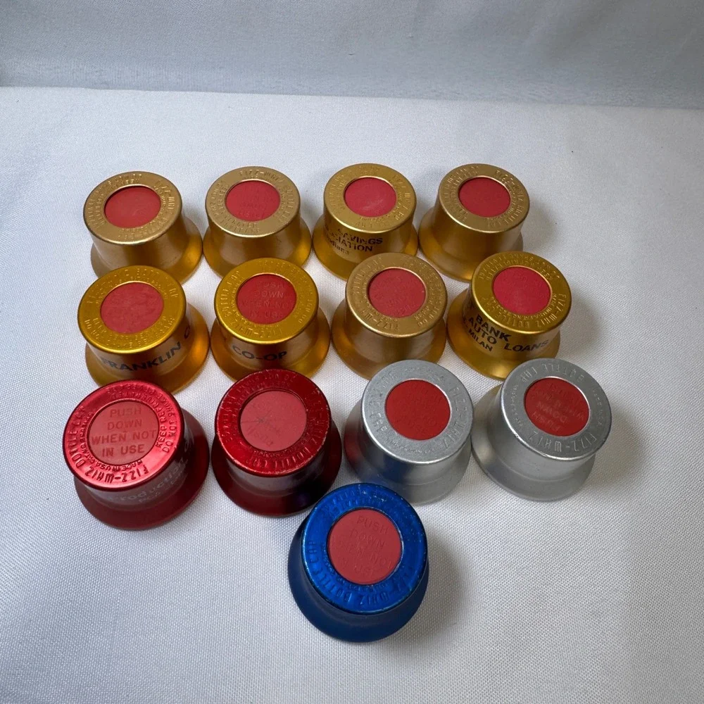 Vintage Fizz-Whiz Bottle Caps Lot of 13 Metal Pressure Seal Resealers USA Made