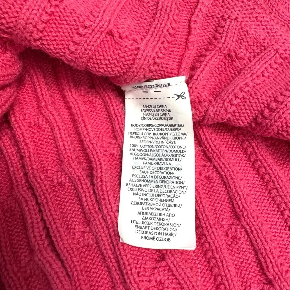 Polo Ralph Lauren Fuchsia Cable Knit Dress for Kids Size L (12-14)
