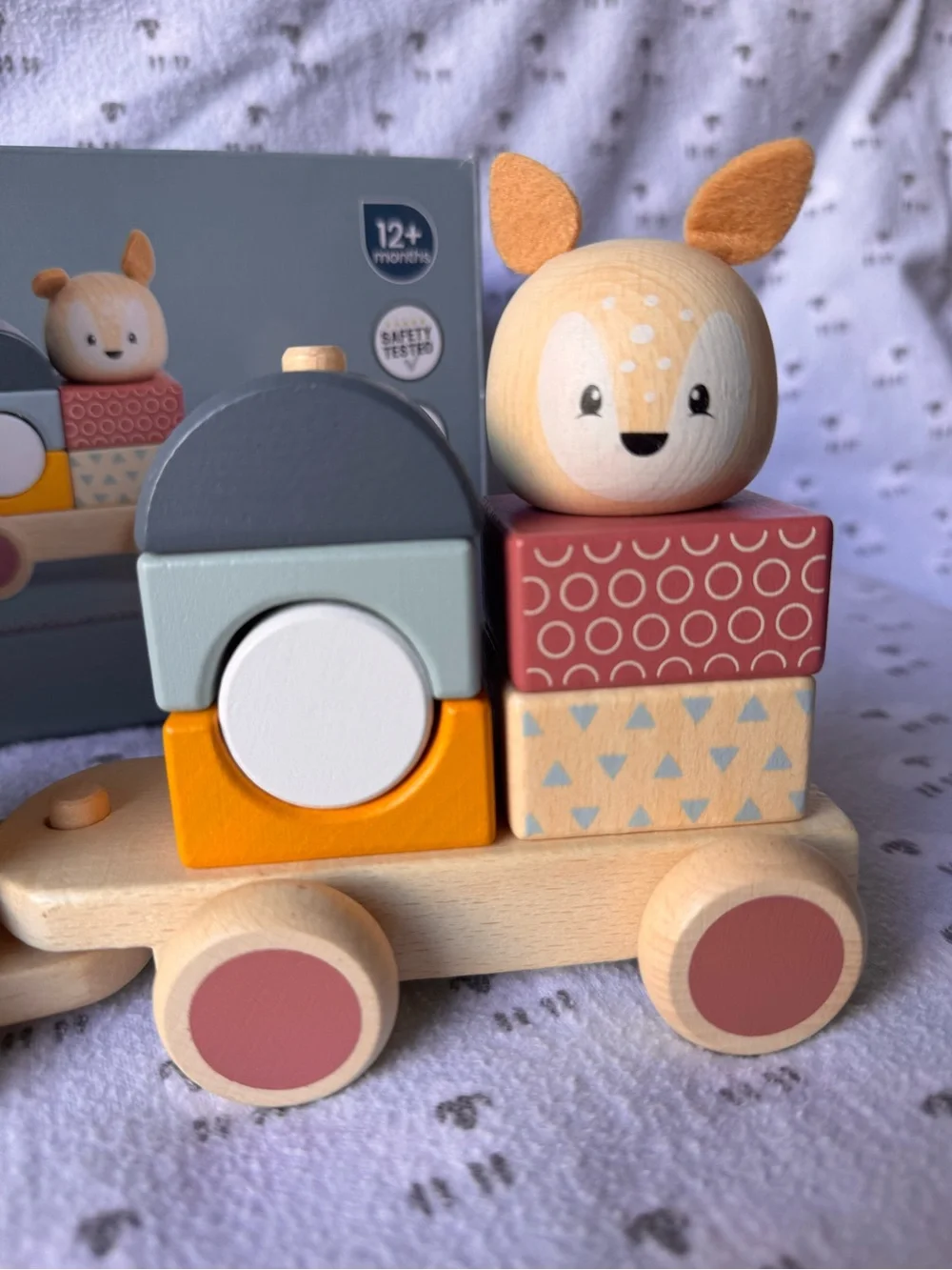 BIGJIG TOYS- Bloomingdale’s Wooden Pull-Along Activity Train - Multicolor