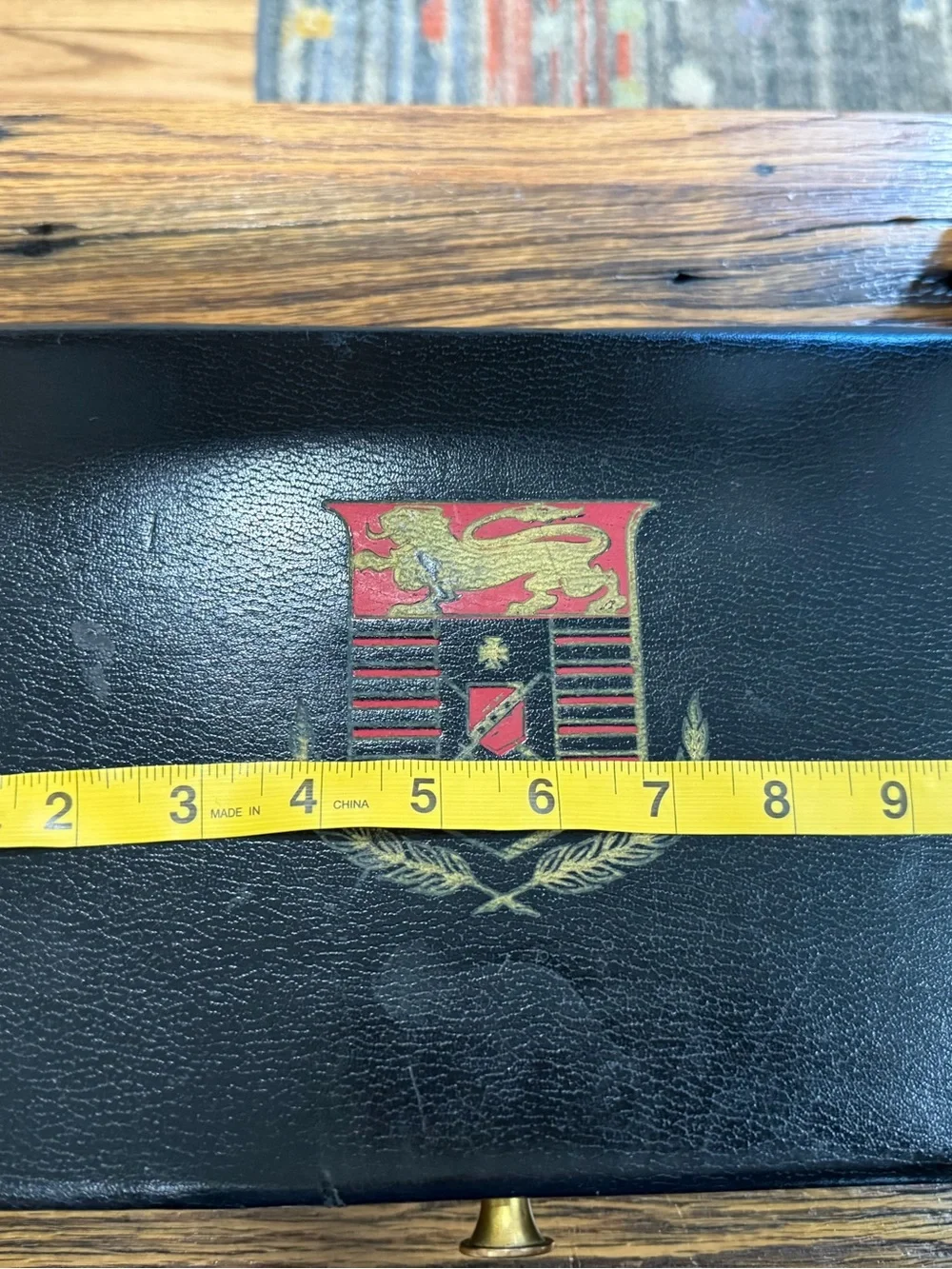 Lord Buxton Black Leather Jewelry Box Red Velvet Lined Ring Case 25+