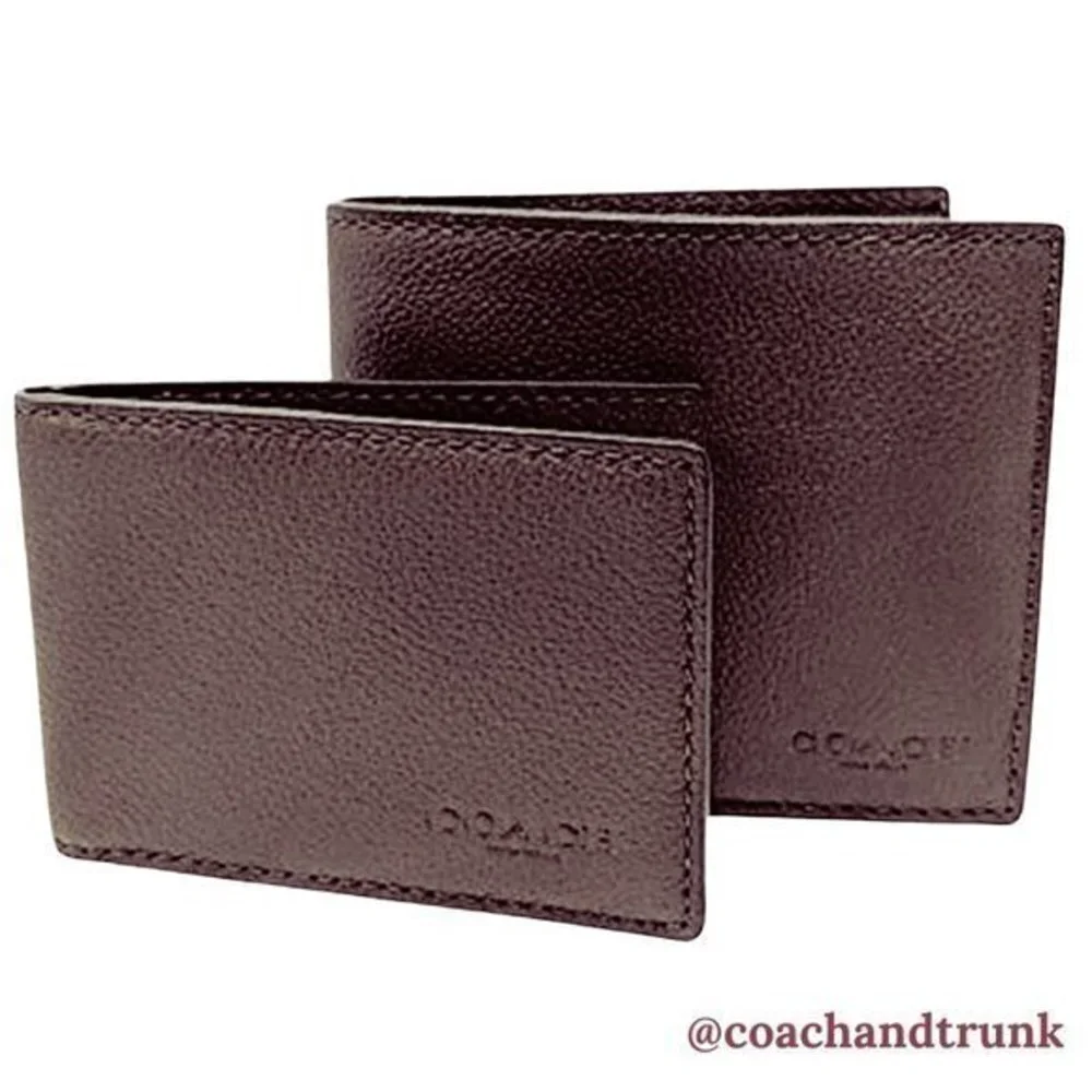 COACH Leather 3 in‎ 1 Wallet Compact Mahogany NWT