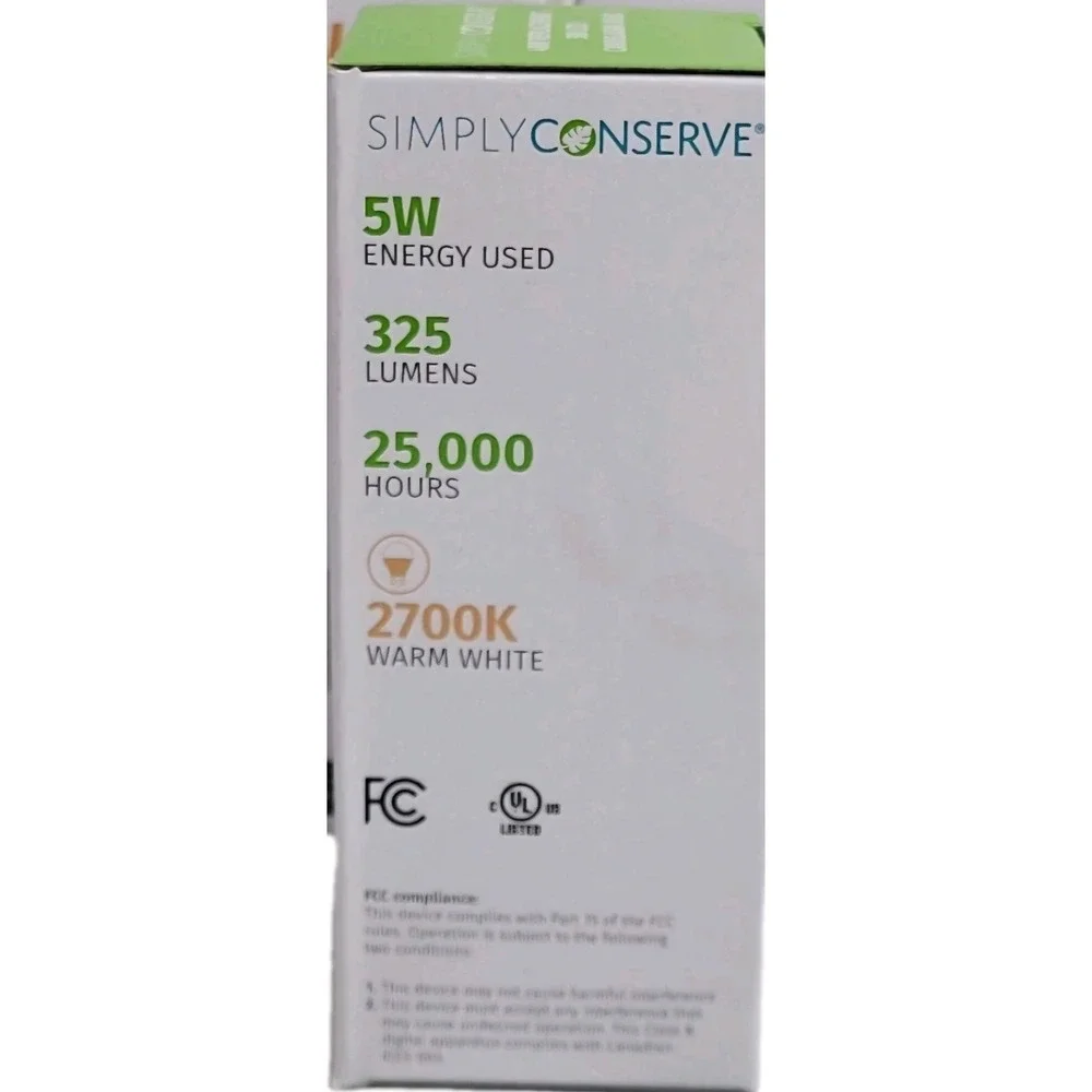 SIMPLY CONSERVE LED Light Bulb‎ Dimmable 40W Warm White L05LCDL2700K 1 Bulb
