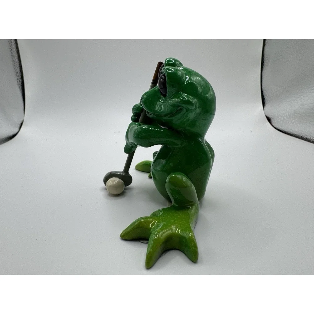 KITTY'S CRITTERS On The Green FROG CERAMIC WITH‎ BOX 2007 Golfers Gift
