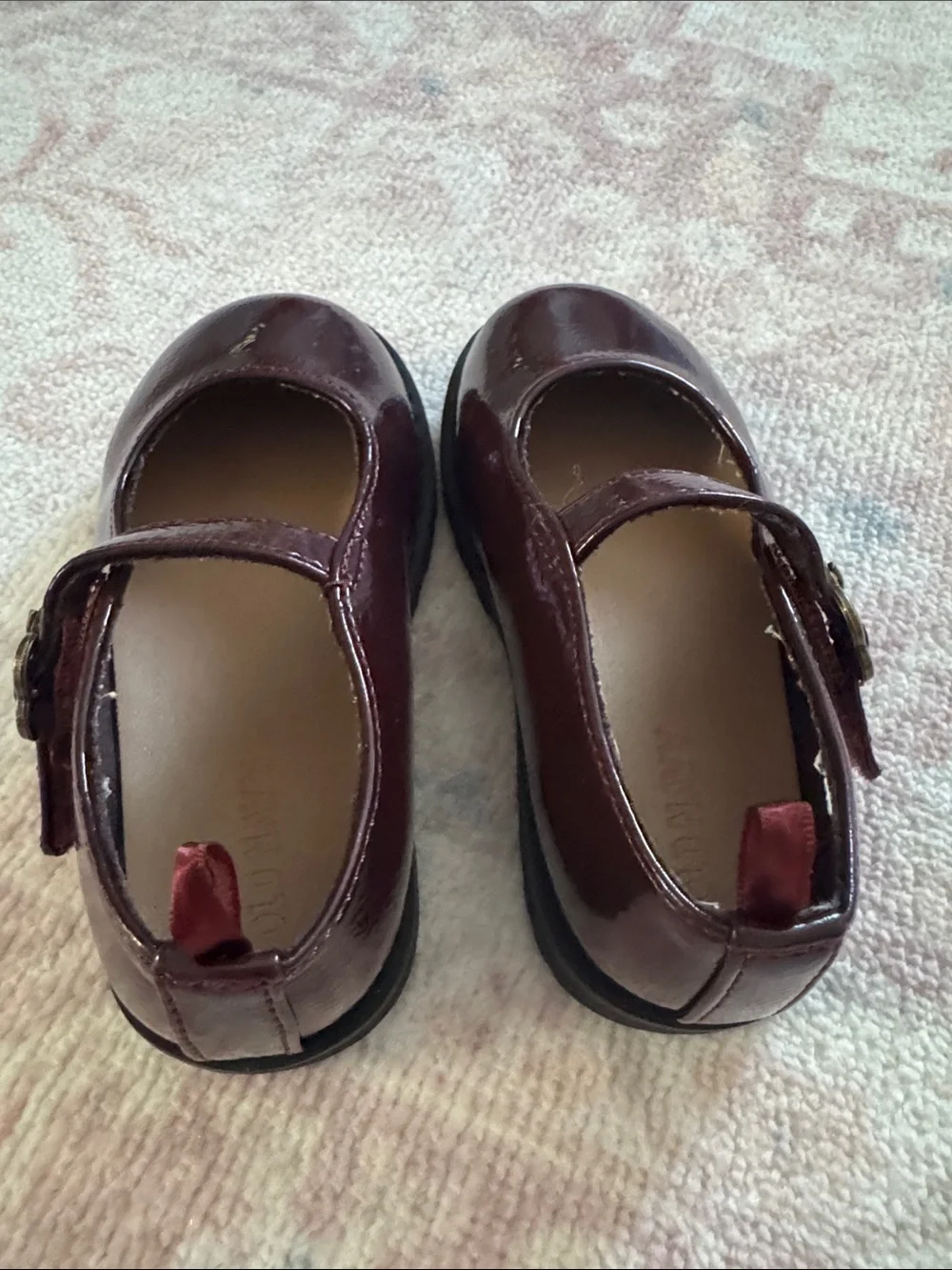 Old Navy Burgundy Patent Mary Jane Shoes for Kids