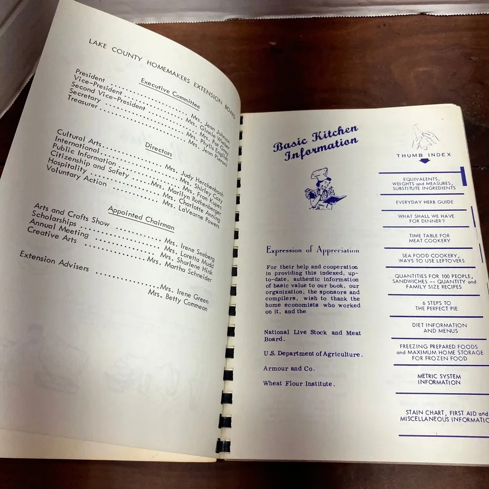 Lake County Homemakers Extension Association international cookbook